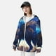 thumbnail image 3 of Fotbe Moonlit Blue Wolf Chaqueta con Protección Solar UPF 50+ para Hombre y Mujer, Camisa con Capucha y Bolsillos-Small, 3 of 7