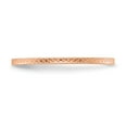 thumbnail image 3 of Real 14kt Rose Gold 1.2mm Criss-Cross Pattern Stackable Band Size: 4; for Adults and Teens; for Women and Men, 3 of 4