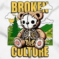 thumbnail image 2 of Broken Culture Teddy Bear Skeleton Womens Slim Fit Graphic Tee Brisco Brands S, 2 of 5