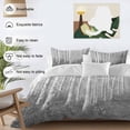 thumbnail image 3 of 3 Piece Grey Oil Painting Duvet Cover Set Twin Size, Microfiber Comforter/Quilt Cover with Corner Ties and 2 Pillowcases, Contemporary Abstract Art All Season Soft Bedding with Zipper Closure, 3 of 8