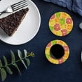 thumbnail image 4 of RYLABLUE Lemon Set of 8 Round Coaster for Drinks, Absorbent Ceramic Stone Coasters Cup Mat with Cork Base for Home Kitchen Room Coffee Table Bar Decor, 4 of 4