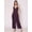 Purple, variant on Women's Solid Jump Suit Dress Ankle Length Strappy Deep Neck Summer Wear Slip On Attched Top And Bottom Set