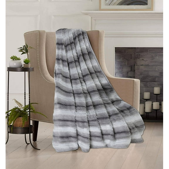 Regal Home Collections Faux Fur Premium Plush Zebra Throw Blanket Cover