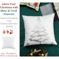 thumbnail image 3 of Christmas Tree Throw Pillow Cover, 2 Pack Xmas Tree Decorative Throw Pillow Case Sofa Cushion Cover with Hot Stamping Pattern Indoor Decor for Festival Party 18"x18"(45x45cm), Silver, 3 of 5