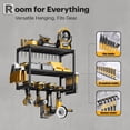 thumbnail image 3 of Power Tool Organizer for Tool Storage  Drill Holder Wall Mount with Charging Station  Tool Holder and Storage Rack for Garage Organization  Heavy Duty Metal Tool Shelf with Battery Holder, 3 of 8
