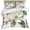 Brown, variant on 3 Piece Flowers Leaves Duvet Cover Set Queen Size,Microfiber Comforter/Quilt Cover with Corner Ties and 2 Pillowcases,Farmhouse White Botanical Magnolia Retro All Season Bedding with Zipper Closure