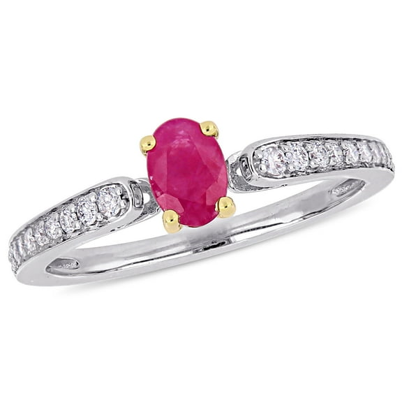 Everly Women's Ruby 10k Two-tone Gold Ring