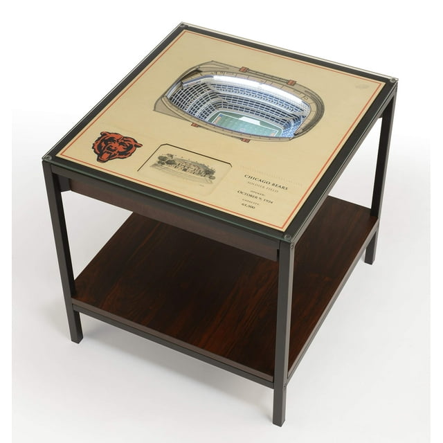 YouTheFan NFL Chicago Bears 25-Layer StadiumView Lighted End Table