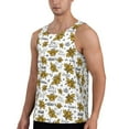 thumbnail image 2 of Fotbe Hohey Bee Golden2 Pattern Men's Quick Dry Workout Tank Top Gym Muscle Tee Fitness Bodybuilding Sleeveless T Shirt Breathable Workout Shirt-4X-Large, 2 of 9