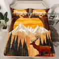 thumbnail image 2 of Castle Fairy Safari Deer 4pcs Bed Sheets,Woodland Wildlife King Sheets,Rustic Cabin Super Cozy Sheet Set,Microfiber Teens Bedroom Decor, 2 of 7