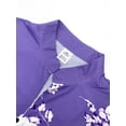 thumbnail image 5 of Men's Creative Geometric 3D Printed Shirt Retro Stand Collar Loose Plus Size Shirt Purple L, 5 of 6