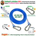 thumbnail image 3 of Cable de amarre para perro Catapamey de 9 m, resistente, para hasta 68 kg, 3 of 8
