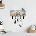 thumbnail image 6 of Sheeps Sky Clouds Mail Holder Organizer Wall Mount with Shelf Key Holder Key Rack with 5 Key Hooks for Wall Decorative, 6 of 6