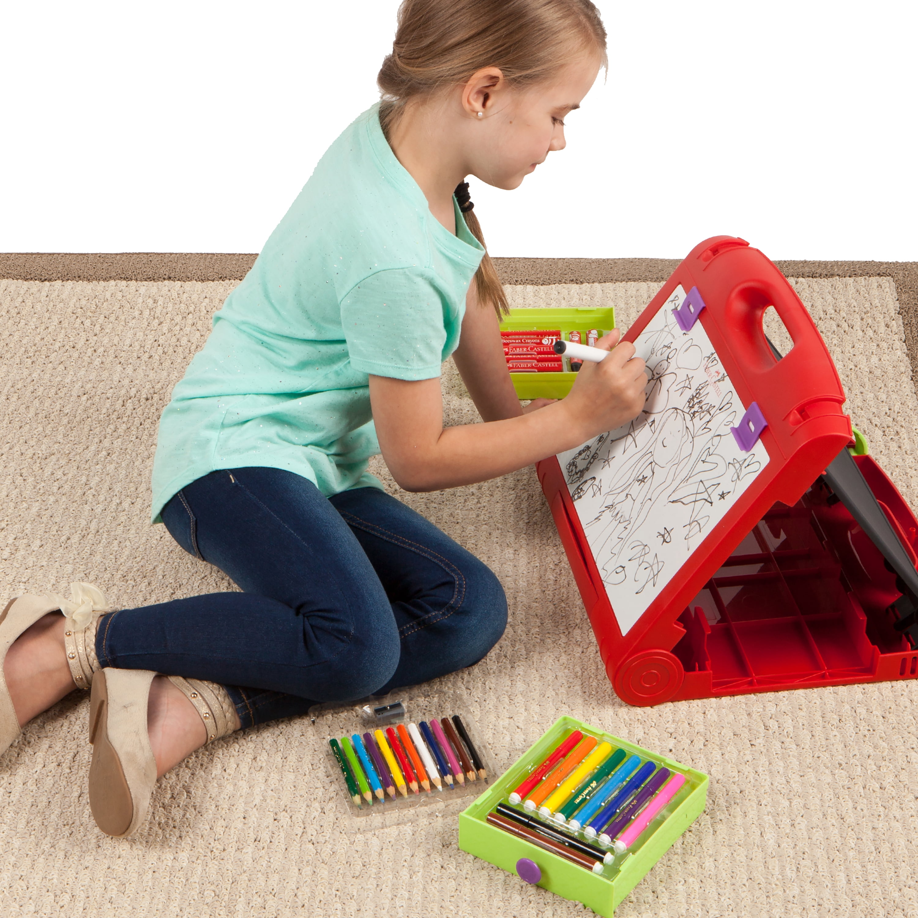 Faber-Castell Do Art 3-in-1 Travel Easel: 37 Piece Kids Art Set