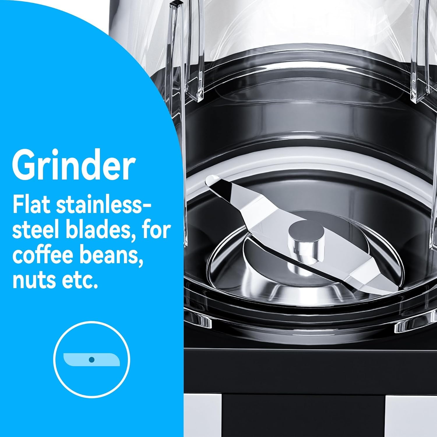 Compact Personal Blender for Smoothies & Shakes, 2-in-1 Bullet Blender and Grinder with 11-Piece Set