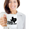 thumbnail image 2 of Texas Is My Happy Place Ceramic Coffee & Tea Mug Cup For Mom And Other Women Texans (11oz), 2 of 3