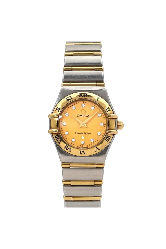 Pre-Owned OMEGA Constellation Mini Two-Tone 1262 15 Women's Watch with 12 Diamonds,... (Good)