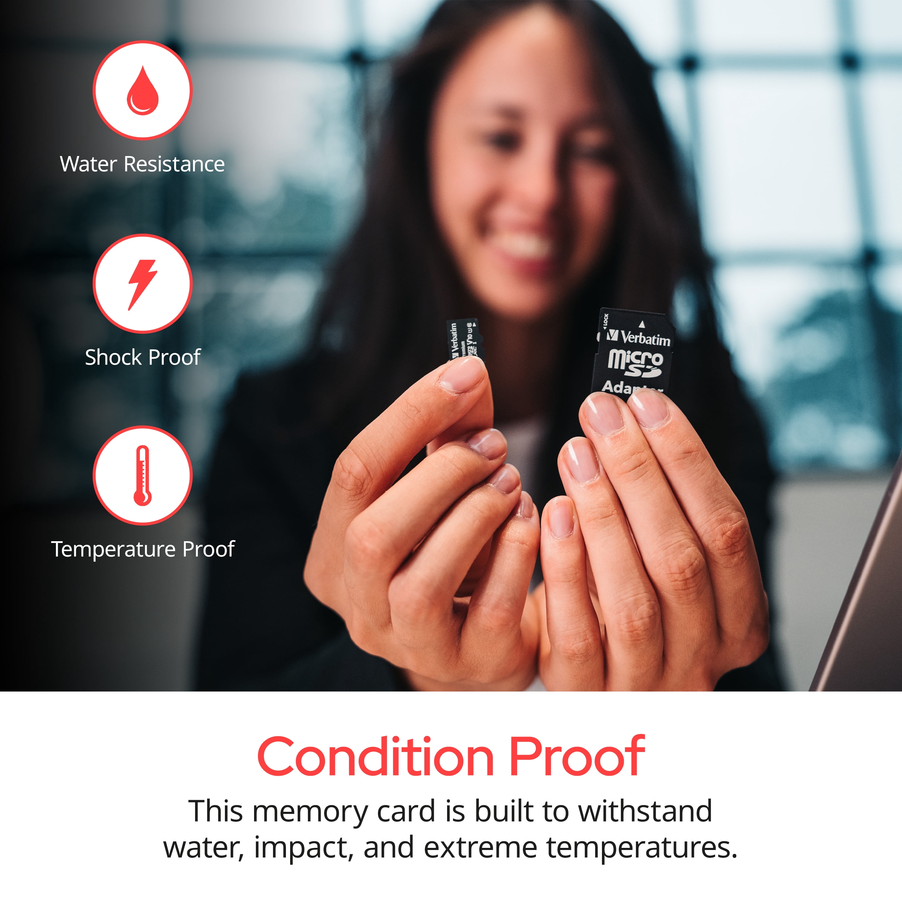Verbatim 128GB Mirco SD card, 4 pk.