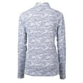 thumbnail image 3 of Women's Cutter & Buck Gray Philadelphia Phillies Cooperstown Collection Traverse Camo Print Stretch Quarter-Zip Top, 3 of 3