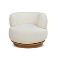 thumbnail image 6 of Miekor Furniture Fuji 360 Swivel Low Barrel Back Accent Chair, Ivory White Boucle 63815, 6 of 11