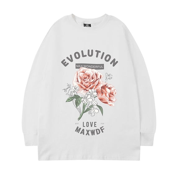 Men's Graphic Sweatshirt Crew Neck Long Sleeve Casual Loose Pullover Tops Women's Oversized Sweatshirts A97