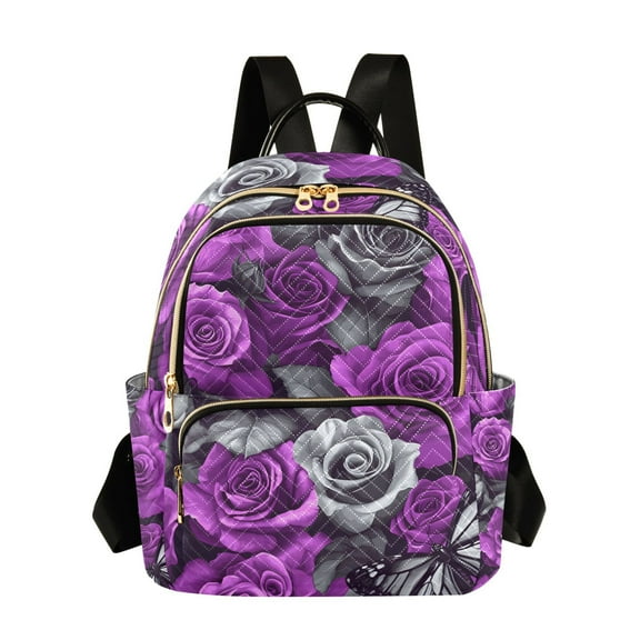 ALAZA Roses Flowers Womens Travel Laptop Backpack Large Daypack Ladies Shoulder Bags S