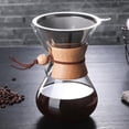 thumbnail image 4 of Minimalist Home Drip Coffee Maker Set: 600ml Round-Bellied Glass Pot with Filter, Compact Portable Design for Daily Brewing, Affordable 5-10 Yuan Kitchenware for Small Households, 4 of 5