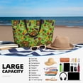 thumbnail image 5 of Daiia Carrot Eggplant Beach Travel Bag - Water-Resistant Beach Bag, Lightweight Tote with 7 Pockets for Women and Men - Gym,Pool,Camping,Reusable Grocery Bag, 5 of 7
