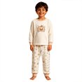 thumbnail image 6 of XAOFW Boys Girls Halloween Pajamas Pumpkin Prints Long Sleeve Tops Pants Toddler Kids Fall Winter Cozy Loungewear 9-10 Years, 6 of 8