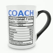 Cottage Creek Coach 16oz Ceramic Coffee Mug, White with Letter Print