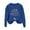 Blue, variant on TIANZEN Ladies' Solid Color English Letter Bumpin Around The Tree Printed Long Sleeved Casual Off Shoulder Sleeveless Hoodie (2) Pullover