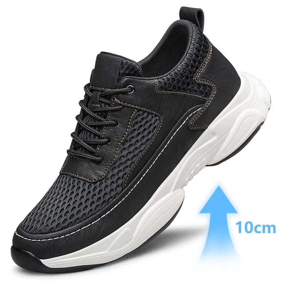 Men's Sneakers Height Increasing Fashionable Breathable Mesh Running Shoes Casual Athletic Footwear