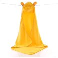 thumbnail image 3 of Toalla con capucha de oso para niños, 100 % tela cortada, toallas de poncho para niños pequeños para ducha, piscina, playa, cubrir, 35 x 35 pulgadas, extra grande, bata de baño para bebé, toalla absorbente suave y acogedora (amarillo) Sailing Electrónica, 3 of 5