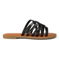 thumbnail image 3 of Pennysue Women Strappy Slippers Summer Black Flat Sandals Size 11, 3 of 6