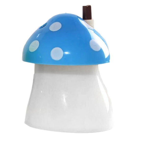 Farfi Cute Automatic Toothpick Box Large Capacity Press Type Decorative Dust-proof Mushroom Shaped Toothpick Holder for Home Restaurant Living Room (Blue)