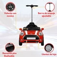 thumbnail image 2 of Carro montable para niños MINI COOPER Convertible 3 en 1 rojo con música y Claxon, 2 of 8