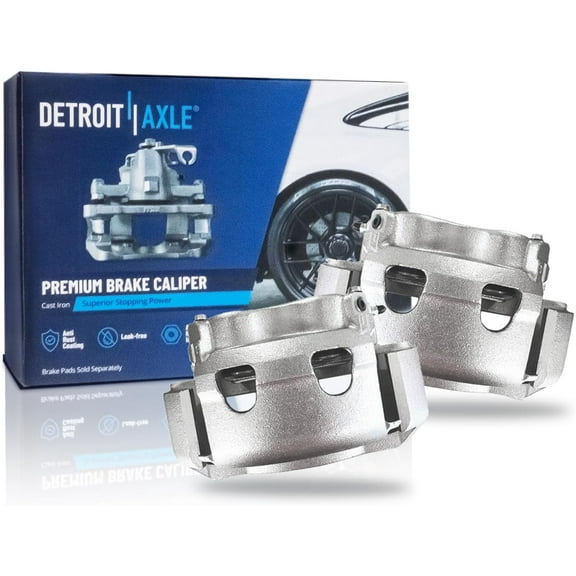 Detroit Axle - Front Brake Calipers for Ford E-350 E-450 Super Duty E-150 E-250, Disc Brake Calipers w/Bracket E-150 E-250 E-350 Econoline, Replacement Brake Caliper Left and Right