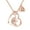 Rose Gold, variant on IEFSHINY Unicorns Gifts for Women 14K Gold/White Gold/Rose Gold Plated Colorful CZ Heart Pendant Unicorn Necklaces for Women Jewelry Unicorn Gifts