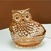 Icy Giftware Owl Christmas Candy Bowl - 5" - Amber