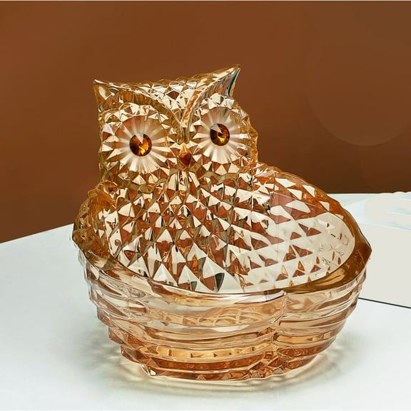 Icy Giftware Owl Christmas Candy Bowl - 5" - Amber