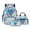 Blue - Axolotl Music Note, variant on Bee Printed Girls Backpack, Set of 3, Lightweight School Backpack with Lunch Bag & Pencil Case Set, 17 Inch School Bag Set Middle Elementary Preschool Kindergarten Supplies