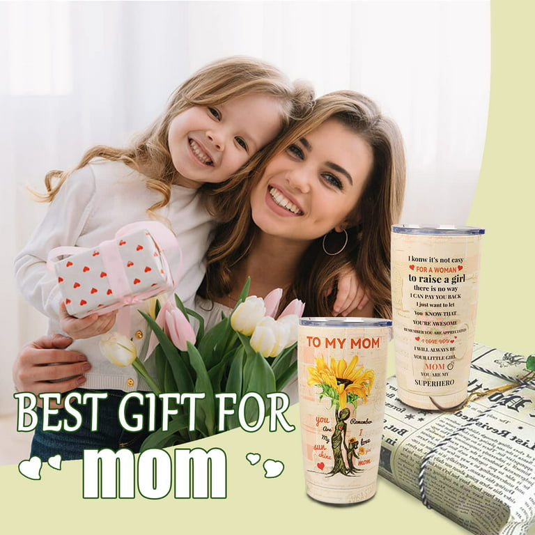 Mothers Day Gifts From Daughter, Mothers Day Gifts From Son, Stainless  Steel Tumbler 20 Oz Travel Mug, Birthday Gifts for Mom, Mom Birthday Gifts  From