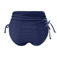 thumbnail image 4 of Women's High Waist Retro Swim Bottom - Full Coverage Bikini Briefs with Nylon Spandex, Basic Solid Design, 4 of 4