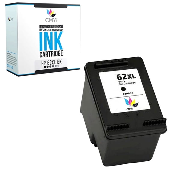 CMYi 62XL Ink Cartridges Compatible with HP ENVY and OfficeJet Series Inkjet Printers, Black, 1 Pack