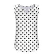 thumbnail image 5 of Annhoo Sleeveless Tops for Women Crew Neck Polka Dot Keyhole Tank Tunics Casual Comfy Beach Going out Blouses, 5 of 6