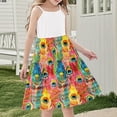 thumbnail image 1 of LOVZFMLL Robe d'Été Sans Manches à Bretelles Boho pour Fillettes, 4-14 Ans, 1 of 7