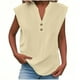 thumbnail image 3 of Camisas para mujer,Blusa de mujer con cuello en V, camiseta holgada de manga larga, mezcla de algodón y lino, top informal para uso diario, sopatenor, 3 of 7