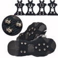 thumbnail image 4 of Ice Cleats For Shoes And Boots, Shoe Spikes For Snow And Ice Size M Black 10-Tooth Reinforced Snow Cleats For Shoes, High Traction Winter Safety Grips for Men & Women, 3-Pair, 4 of 7