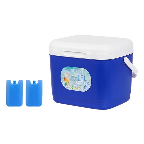Nevera portátil clásica de 15 l con cubo de hielo y aislamiento para exteriores Azul