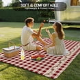 thumbnail image 4 of Western Texas Star Retro Outdoor Rug 4x6 Ft - Reversible Patio Rug Outdoor Camping Rugs, Country Vintage Red Beige Plaid Indoor Outdoor Area Rugs, Non-Slip Outdoor Carpet Runner for Deck/Porch, 4 of 8